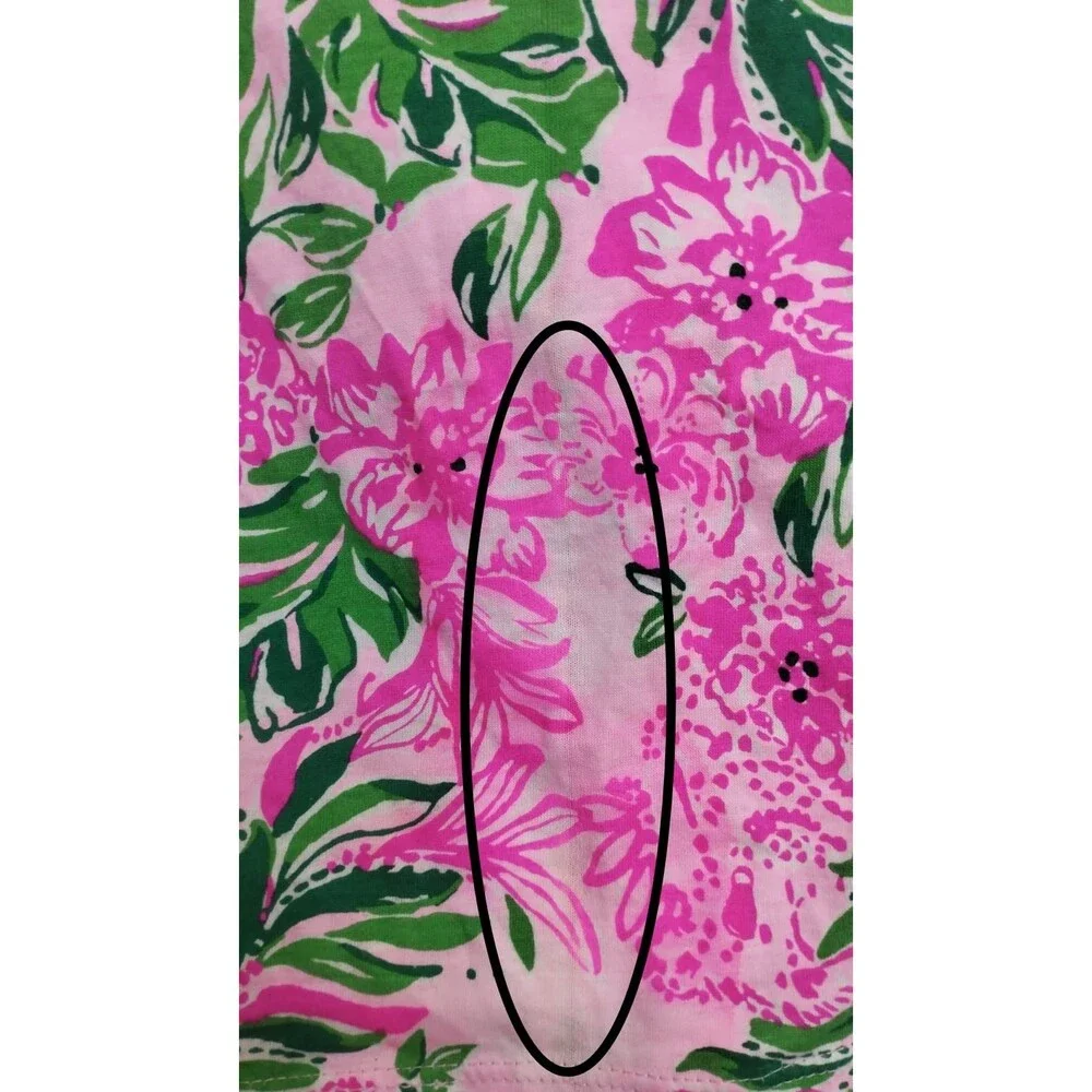 Lilly Pulitzer Hayes Conch Shell Ruffle Mini Dress Floral Print Cotton L 288174 - Picture 10 of 10